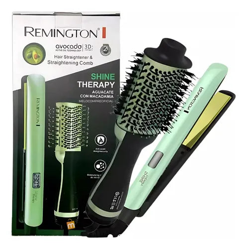 Combo Plancha Cepillo Secador Aguacate